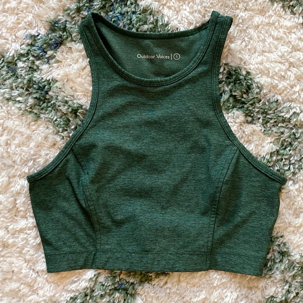 Outdoor Voices Green Athena Crop